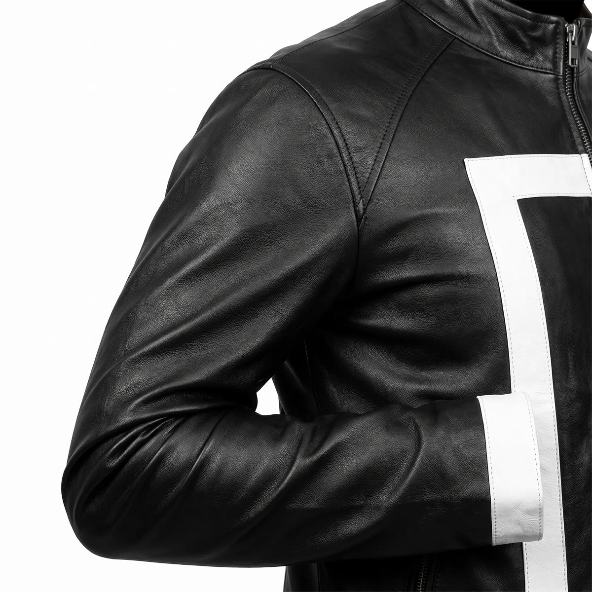 Custom Tailored Men’s Ghost Rider Agent Of Shield Biker Genuine Leather Jacket