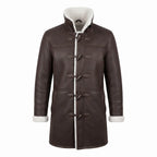 Custom Tailored B3 Men’s Genuine Distressed Sherpa Premium Leather Winter Coat