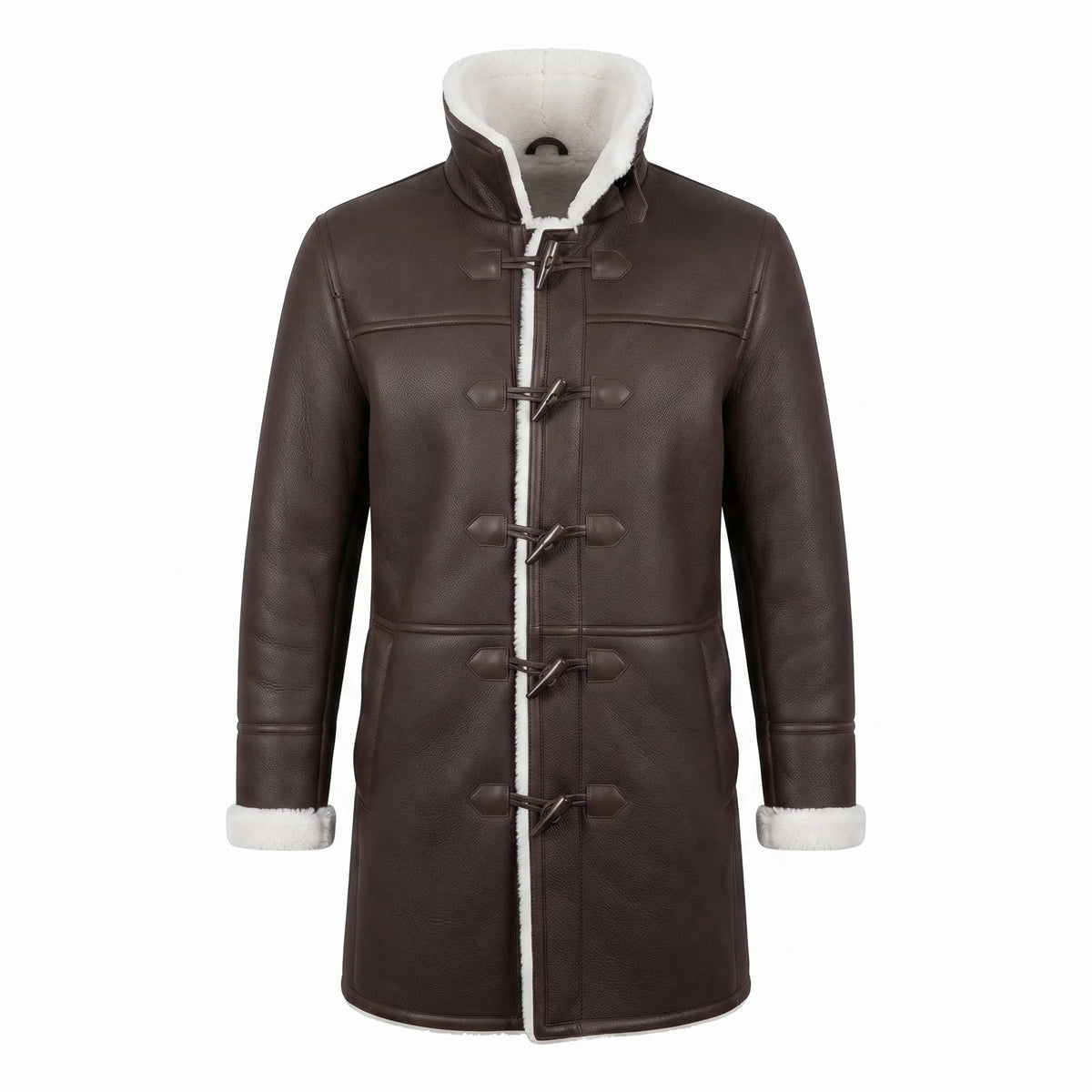 Custom Tailored B3 Men’s Genuine Distressed Sherpa Premium Leather Winter Coat
