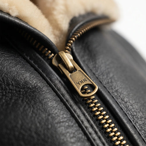 Custom Tailored Genuine B3 Bomber Jacket Men’s Ginger Bomber Shearling Sheepskin