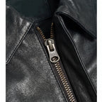 Bomber Motor Biker Real Sheepskin Leather Jacket