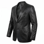 Custom Tailored Men’s Slim Fit Casual Genuine Sheepskin Leather Blazer