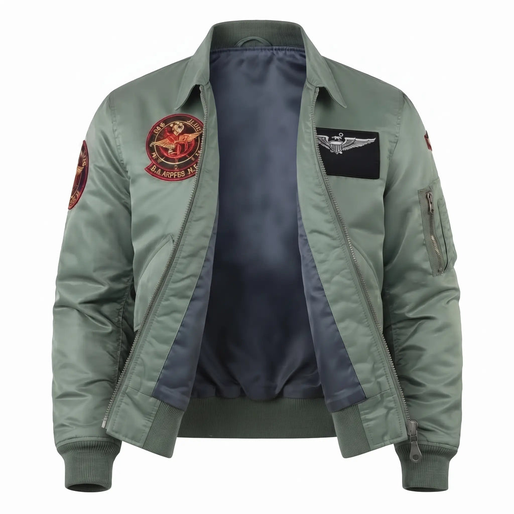 Custom Tailored Top Gun Maverick Mitchell Flight Genuine Cotton Bomber Jacket