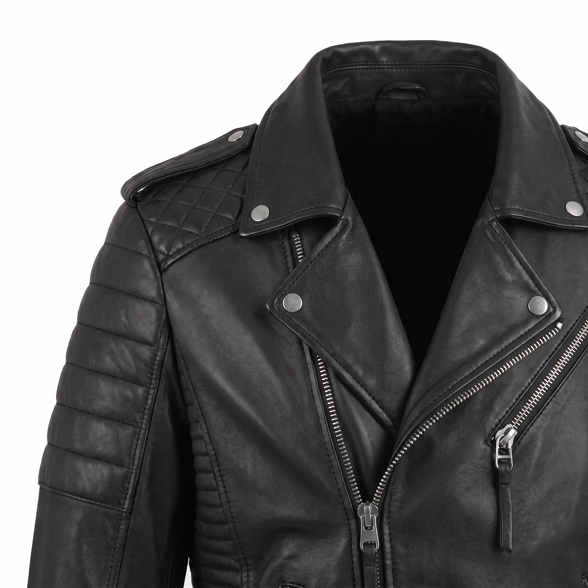 Men’s Black Leather Jacket – Motorcycle Jacket Men –Jacket Slim Fit Outwear