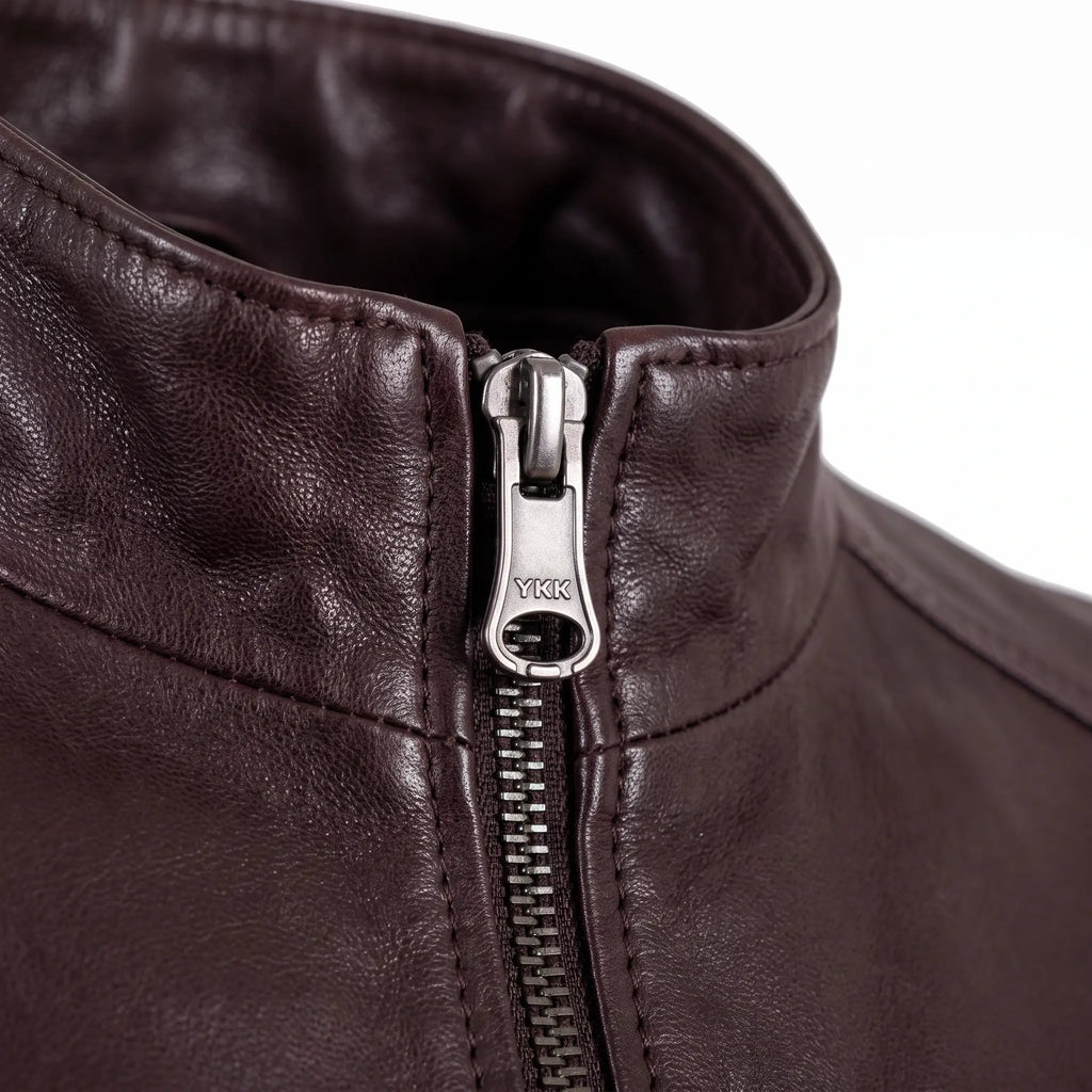 Four Pockets Sheepskin Leather Jacket
