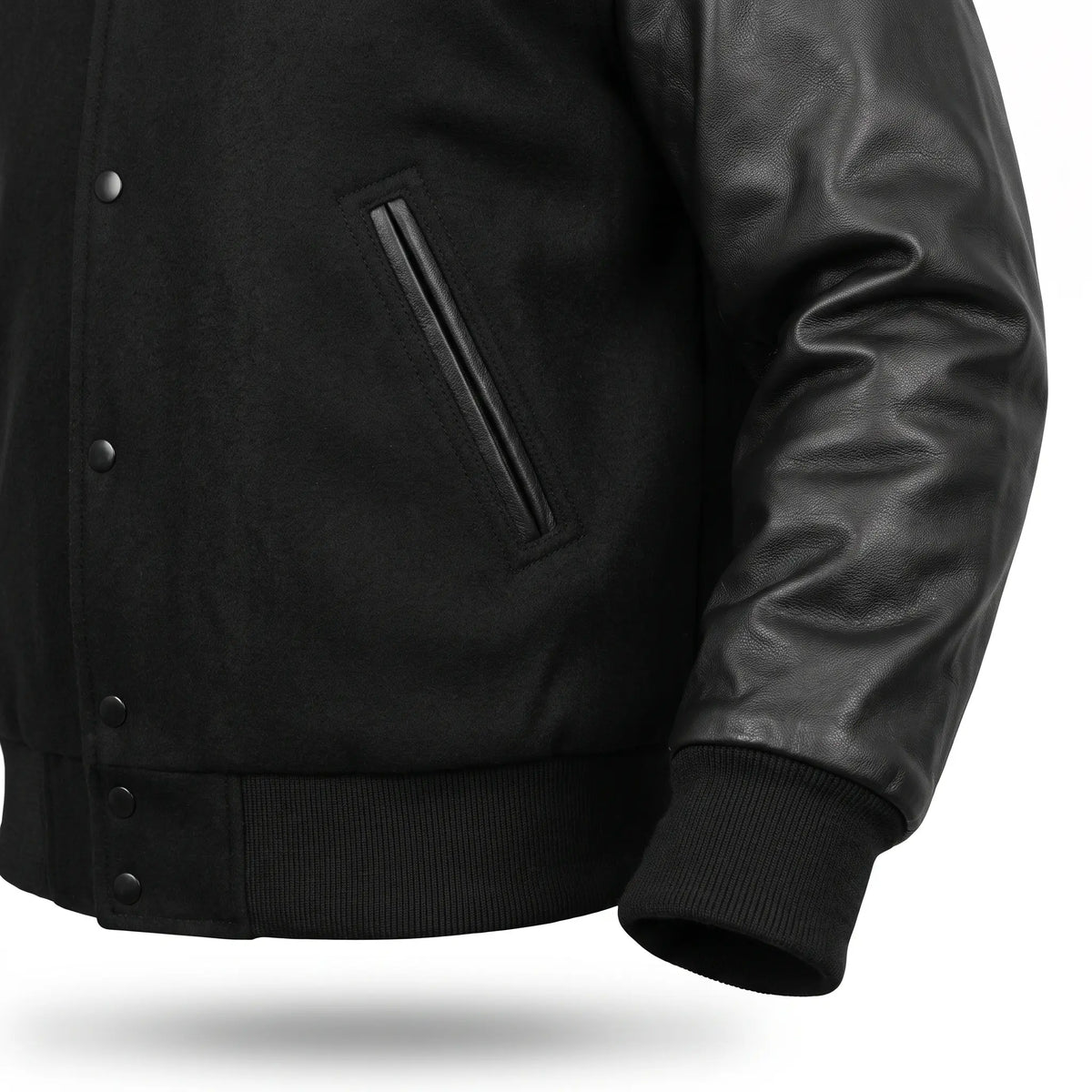 Custom Tailored Men’s Varsity Bomber Baseball Letterman Genuine Leather jacket