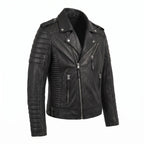 Men’s Black Leather Jacket – Motorcycle Jacket Men –Jacket Slim Fit Outwear