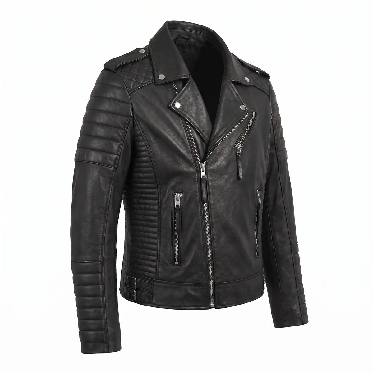 Men’s Black Leather Jacket – Motorcycle Jacket Men –Jacket Slim Fit Outwear