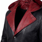 Custom Tailored Devil May Cry Dante Black Genuine Sheepskin Leather Coat