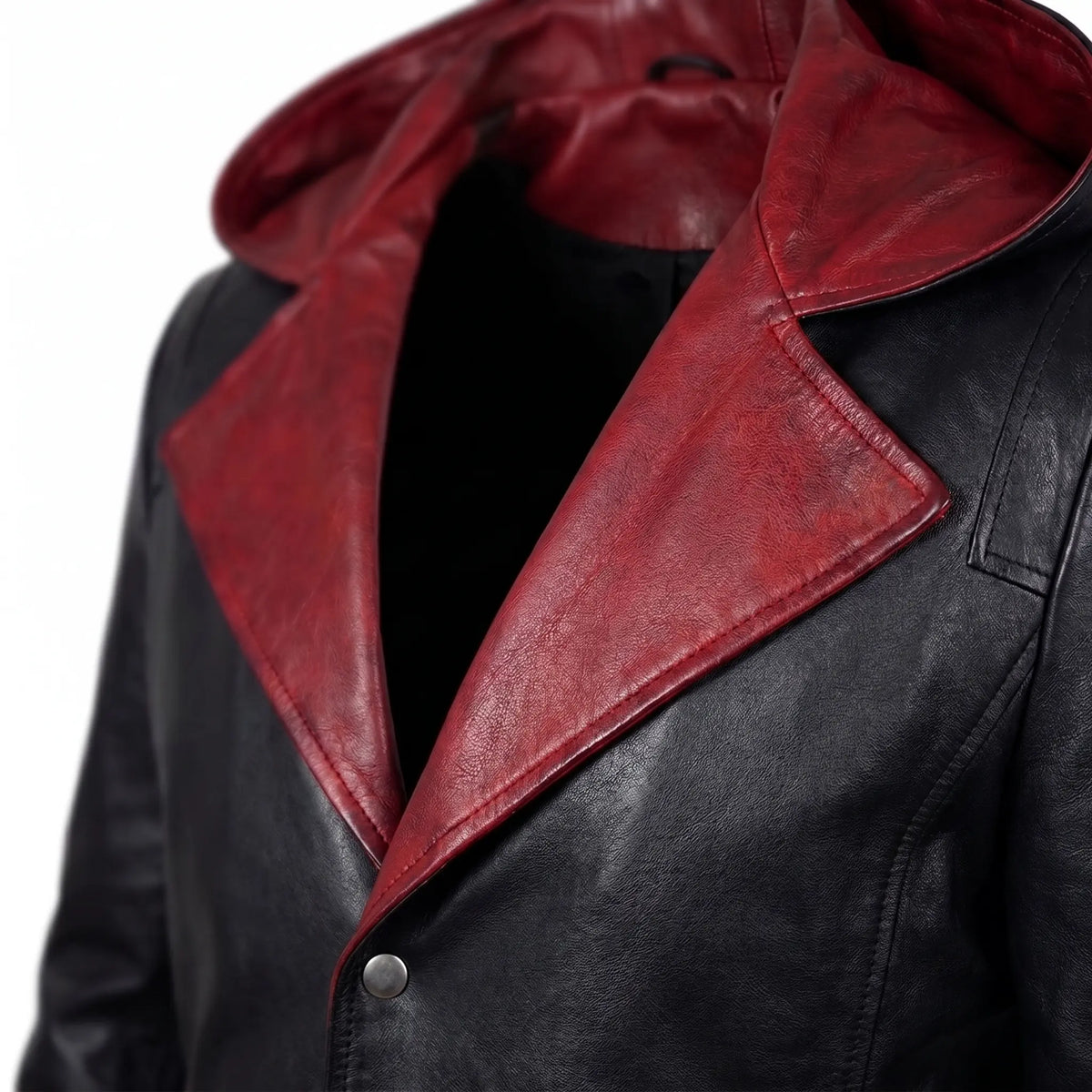 Custom Tailored Devil May Cry Dante Black Genuine Sheepskin Leather Coat