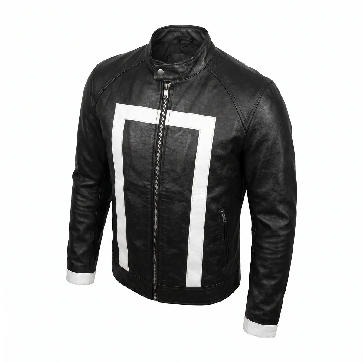 Custom Tailored Men’s Ghost Rider Agent Of Shield Biker Genuine Leather Jacket