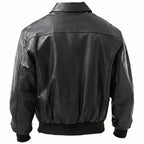 Bomber Motor Biker Real Sheepskin Leather Jacket