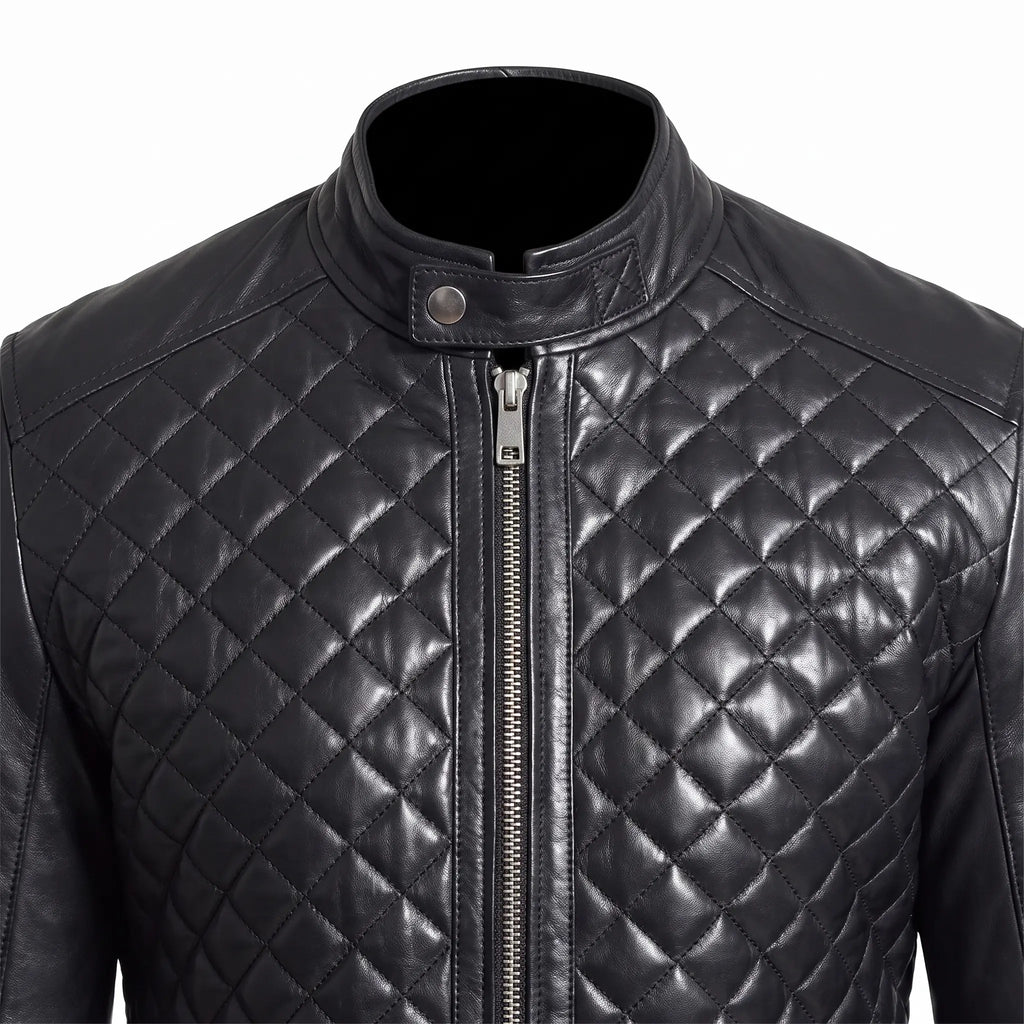 Custom Tailored Men’s Real Genuine Leather Biker Slim Fit Sleek Retro Jacket