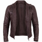 Four Pockets Sheepskin Leather Jacket