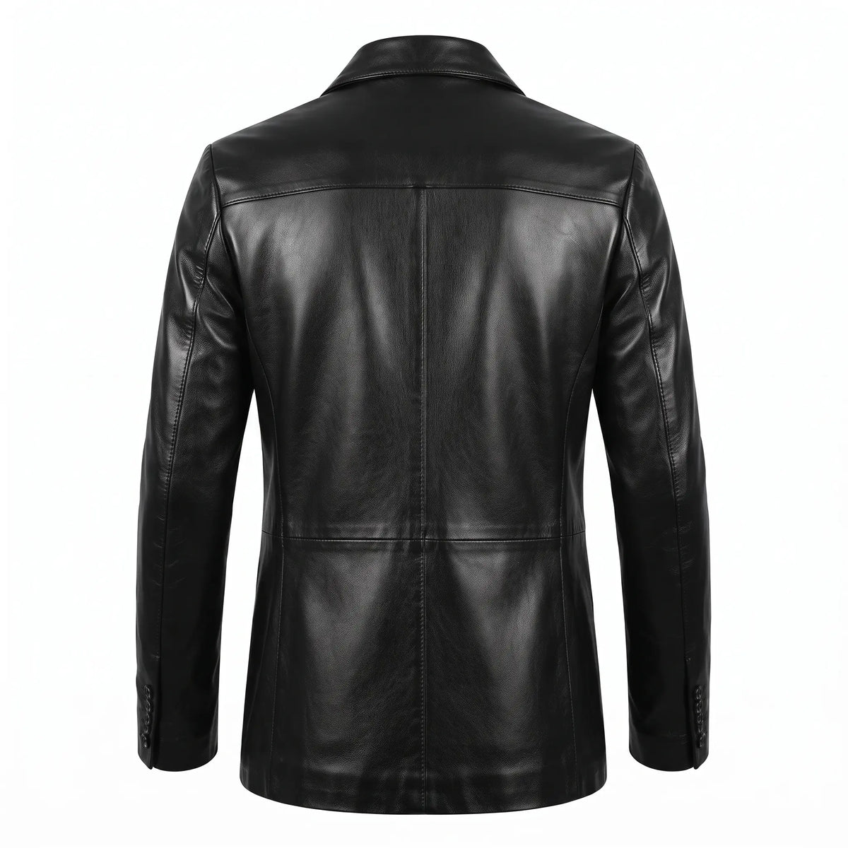 Custom Tailored Men’s Slim Fit Casual Genuine Sheepskin Leather Blazer