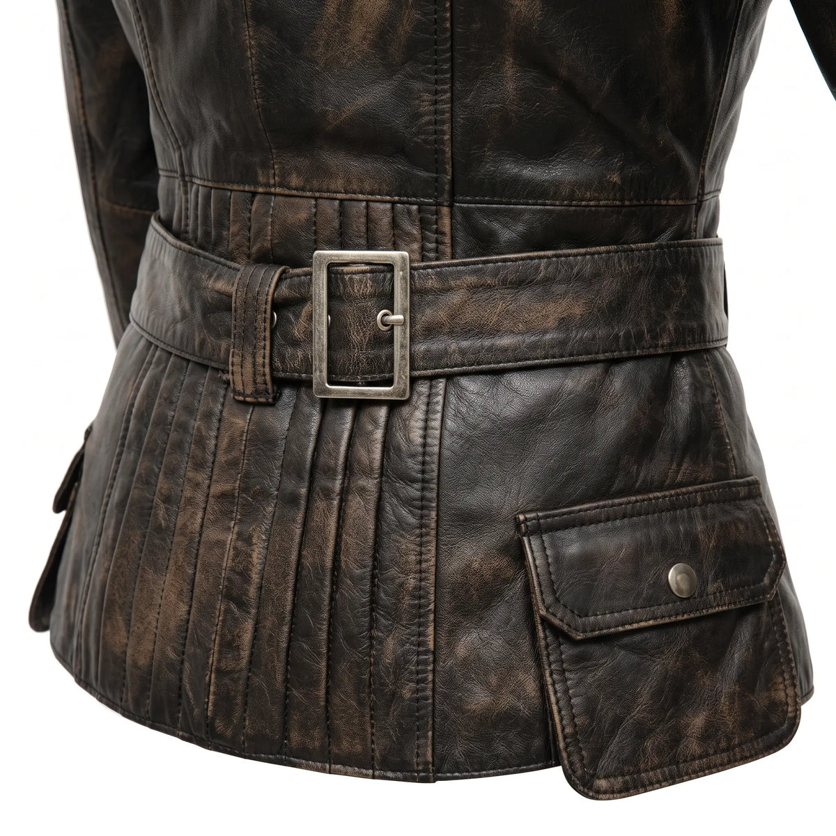 Women’s Custom Tailored Genuine Sheep Skin Leather Slim fit Biker Jacket