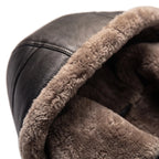 B3 Genuine Leather Aviator Flight Fur Shearling Bomber Hoodie Jacket