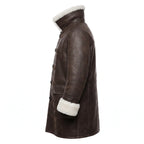Custom Tailored B3 Men’s Genuine Distressed Sherpa Premium Leather Winter Coat