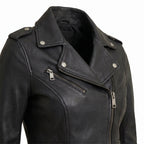 Genuine Motorcycle Leather Jacket-Women