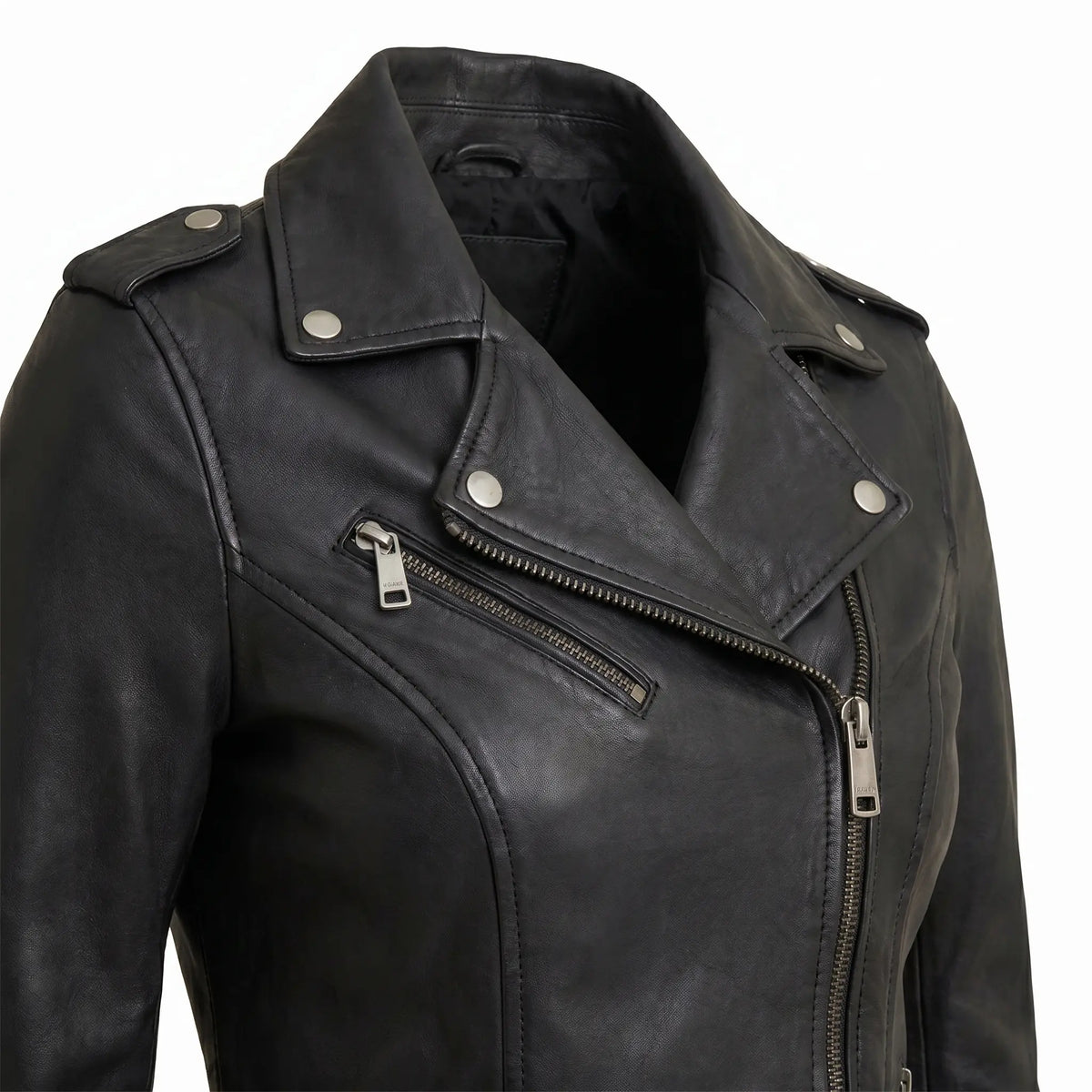 Genuine Motorcycle Leather Jacket-Women