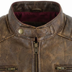 Custom Tailored Men’s Genuine SheepSkin Leather Casual Slim Fit Biker Jacket