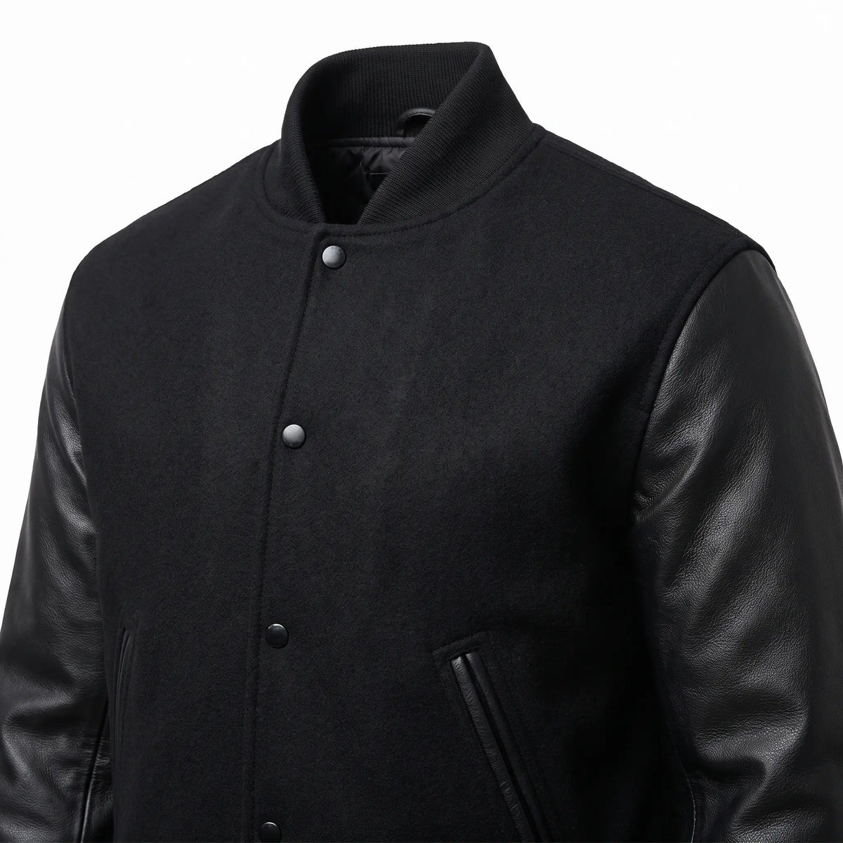 Custom Tailored Men’s Varsity Bomber Baseball Letterman Genuine Leather jacket