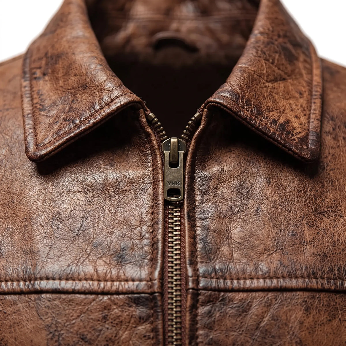 Custom Tailored Men’s Biker Genuine Vintage Distressed Bomber Leather Jacket
