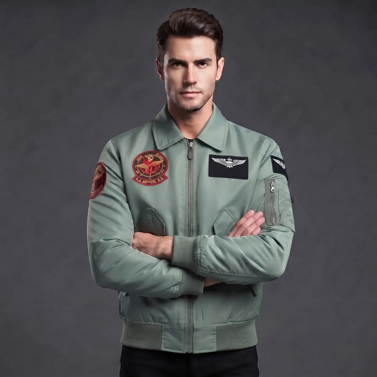 Custom Tailored Top Gun Maverick Mitchell Flight Genuine Cotton Bomber Jacket