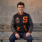 Custom Tailored Men’s SUPREME Team Varsity Inspired Genuine Sheepskin Leather Jacket