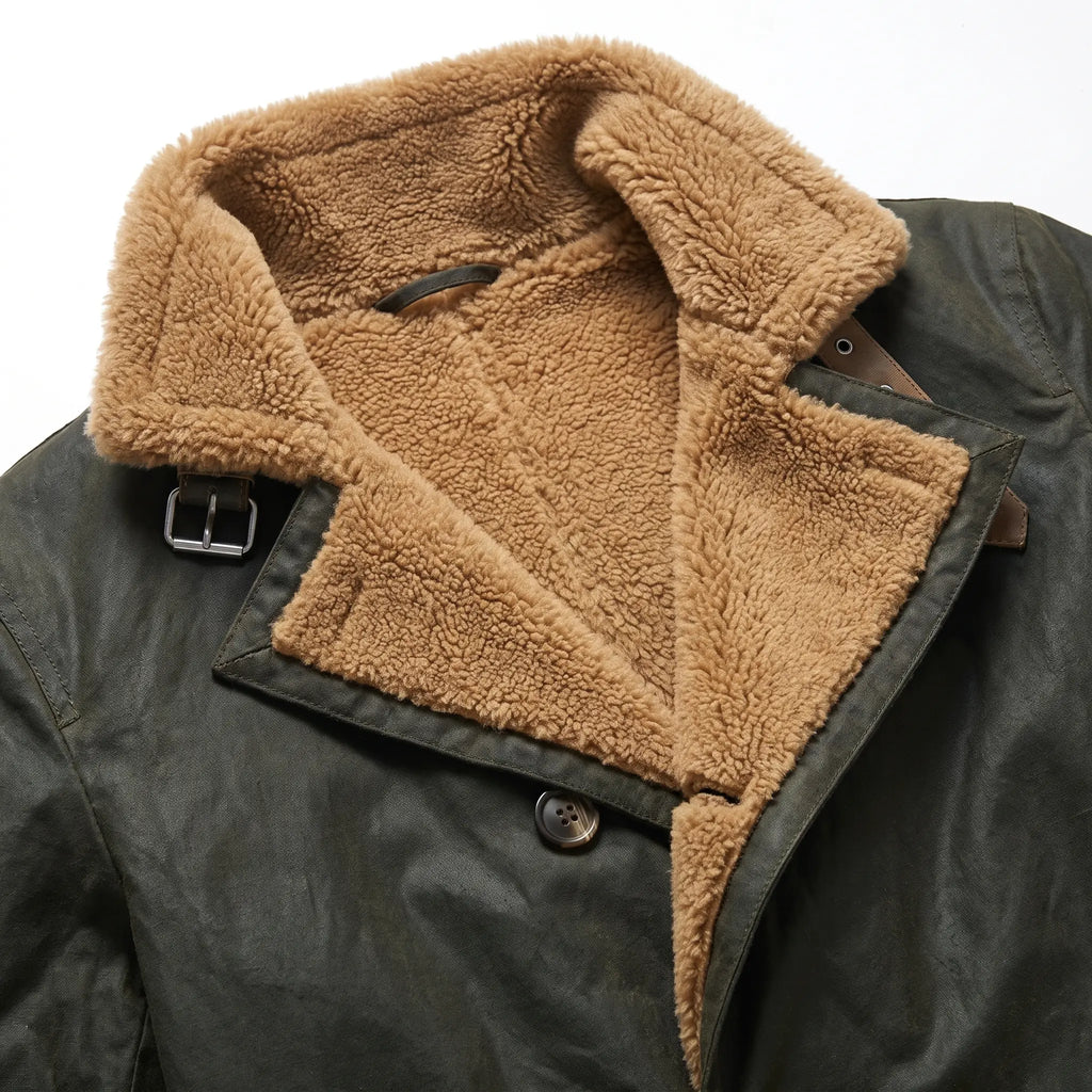 Custom Tailored Men’s Blade Runner 2049 Ryan Gosling Genuine Fur Trench Coat