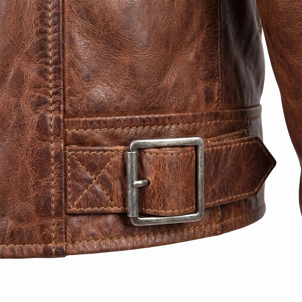 Cafe Racer Real Leather Jacket