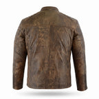 Custom Tailored Men’s Genuine SheepSkin Leather Casual Slim Fit Biker Jacket