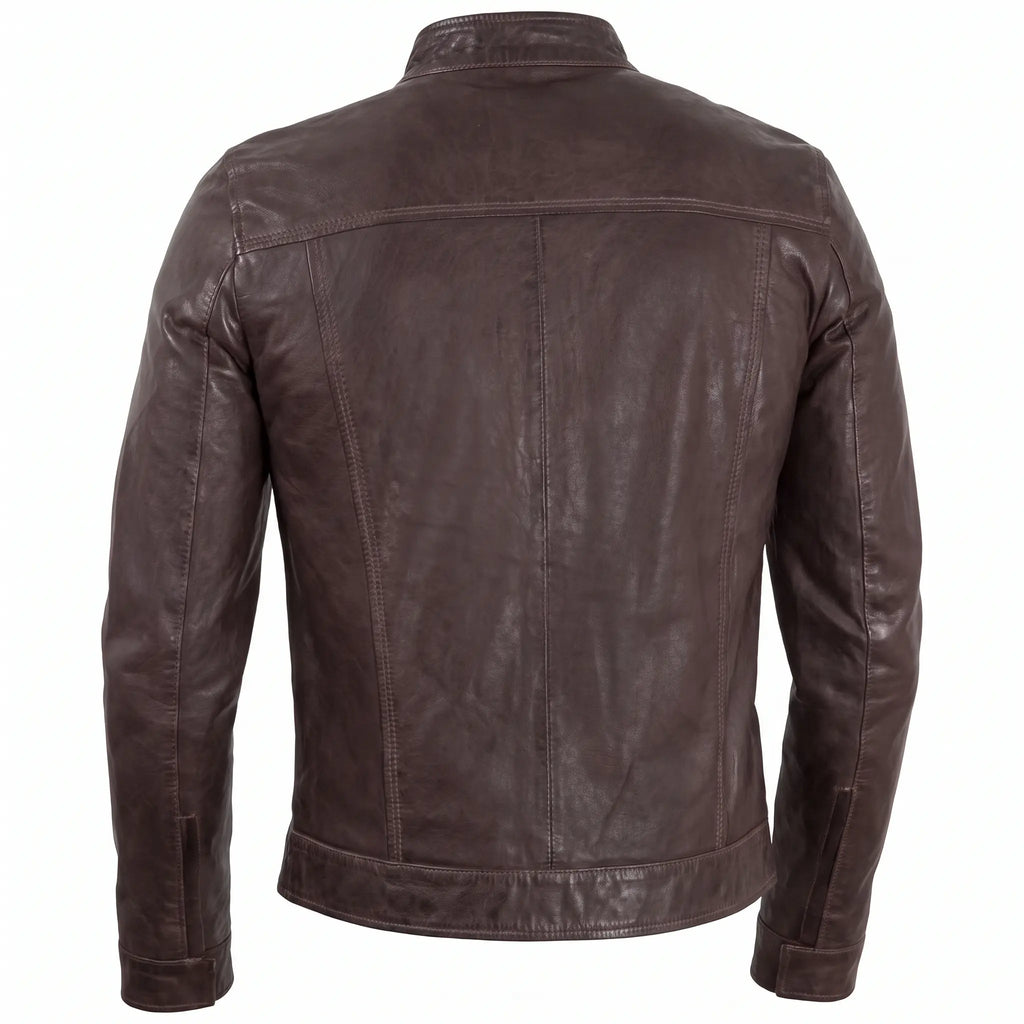 Four Pockets Sheepskin Leather Jacket