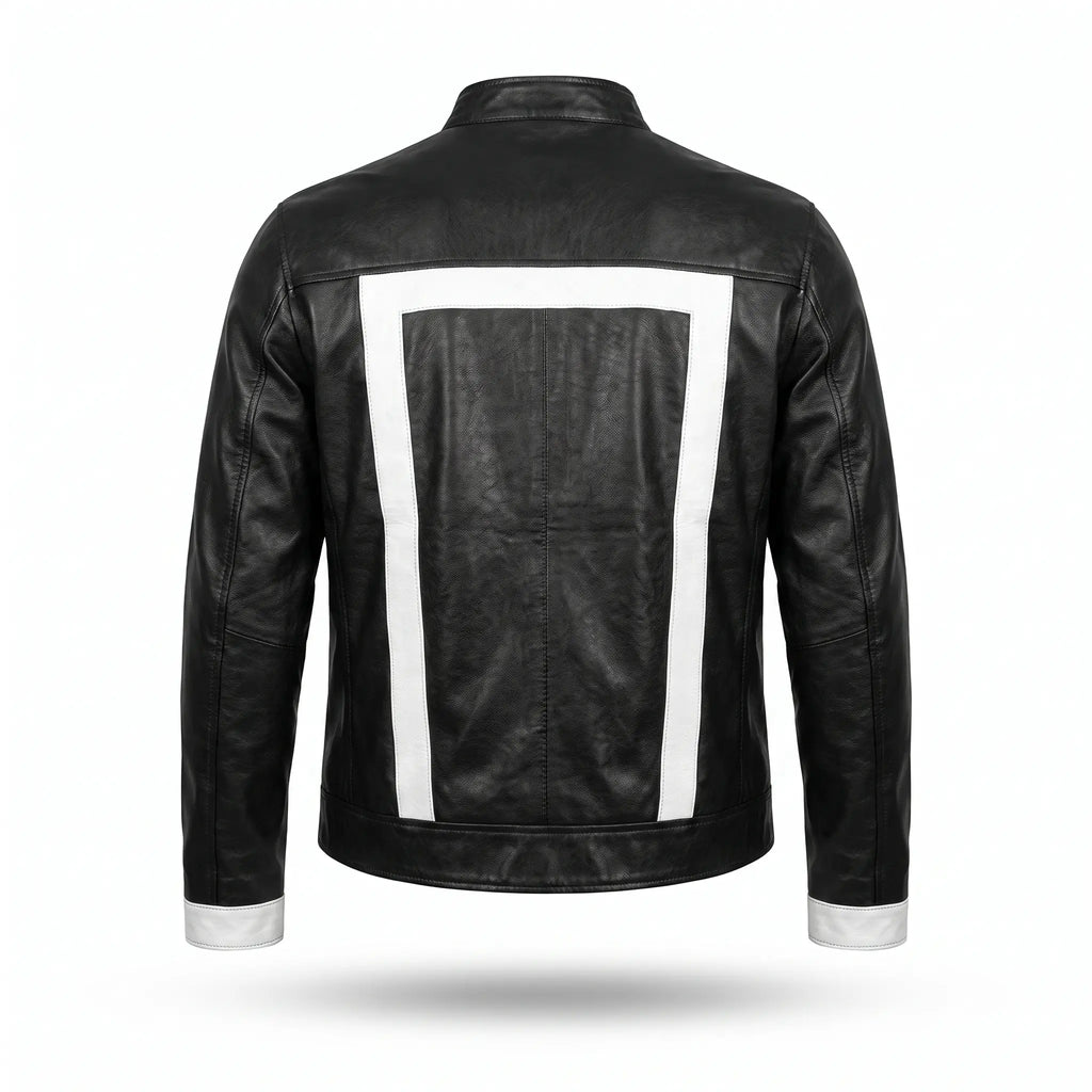 Custom Tailored Men’s Ghost Rider Agent Of Shield Biker Genuine Leather Jacket