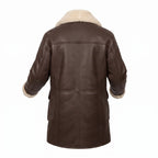 Custom Tailored B3 Men’s Genuine Distressed Sherpa Premium Leather Winter Coat