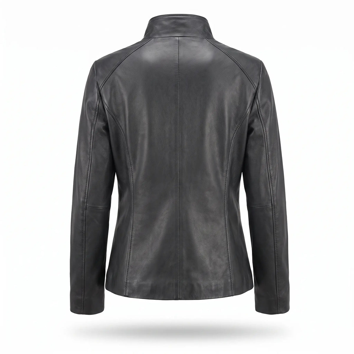Genuine Leather Jacket Women-Plain-Skin Fitted