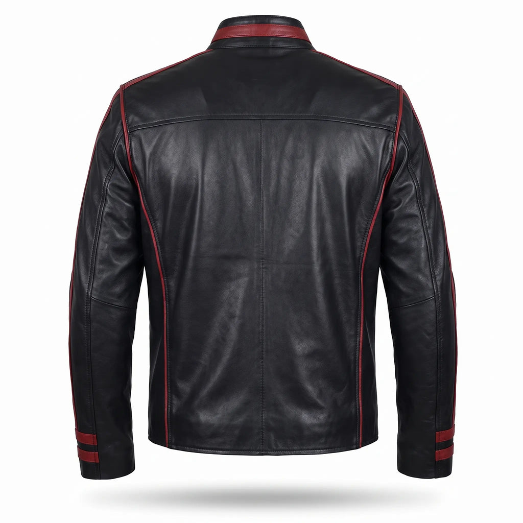 Custom Tailored Men’s Genuine Lambskin Leather Stylish Biker N7 Leather Jacket