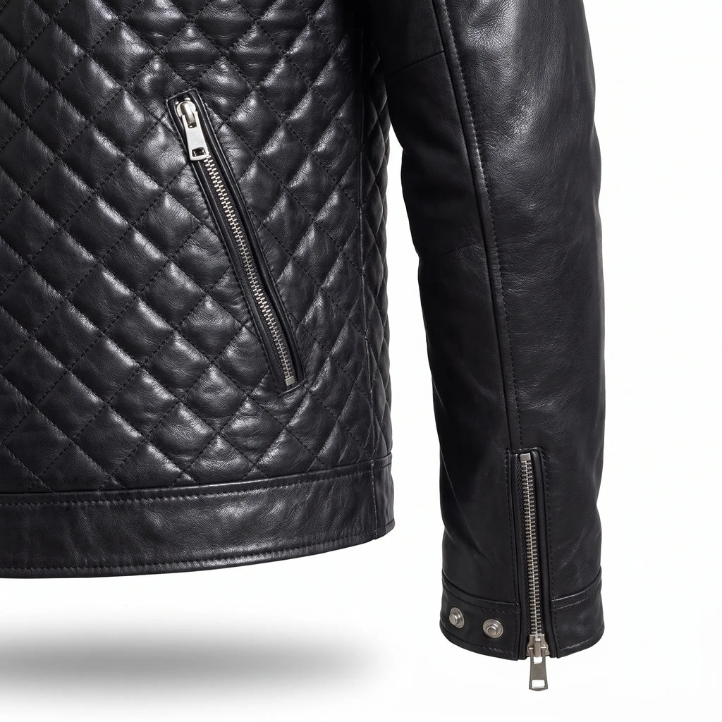 Custom Tailored Men’s Real Genuine Leather Biker Slim Fit Sleek Retro Jacket