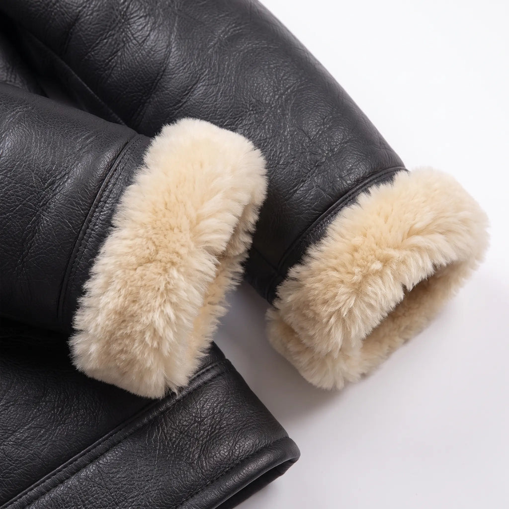 B3 RAF Aviator Pilot Men’s Sheepskin Shearling Jacket -Original Fur Jacket
