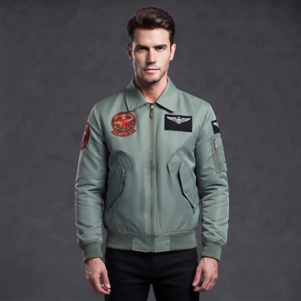 Custom Tailored Top Gun Maverick Mitchell Flight Genuine Cotton Bomber Jacket