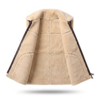 B3 Men Leather fur Vest -Aviator bomber Real Shearling Sheepskin Vest