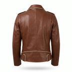 Custom Tailored Genuine Tanned Leather Biker Designer Ladies Jacket