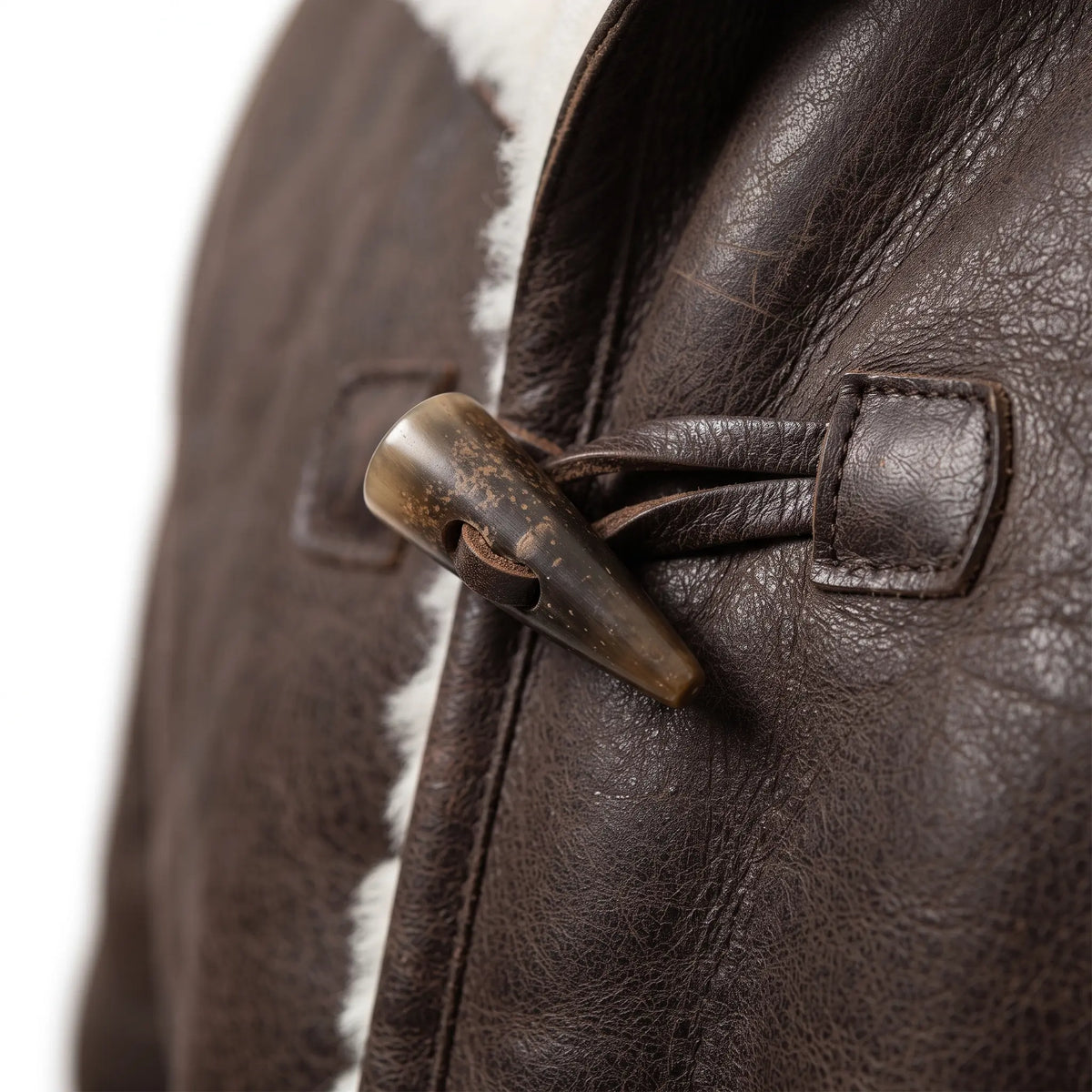 Custom Tailored B3 Men’s Genuine Distressed Sherpa Premium Leather Winter Coat