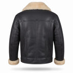 Men’s Sheepskin Shearling Fur Bomber B3/B17 Aviator Vintage Leather Biker Jacket