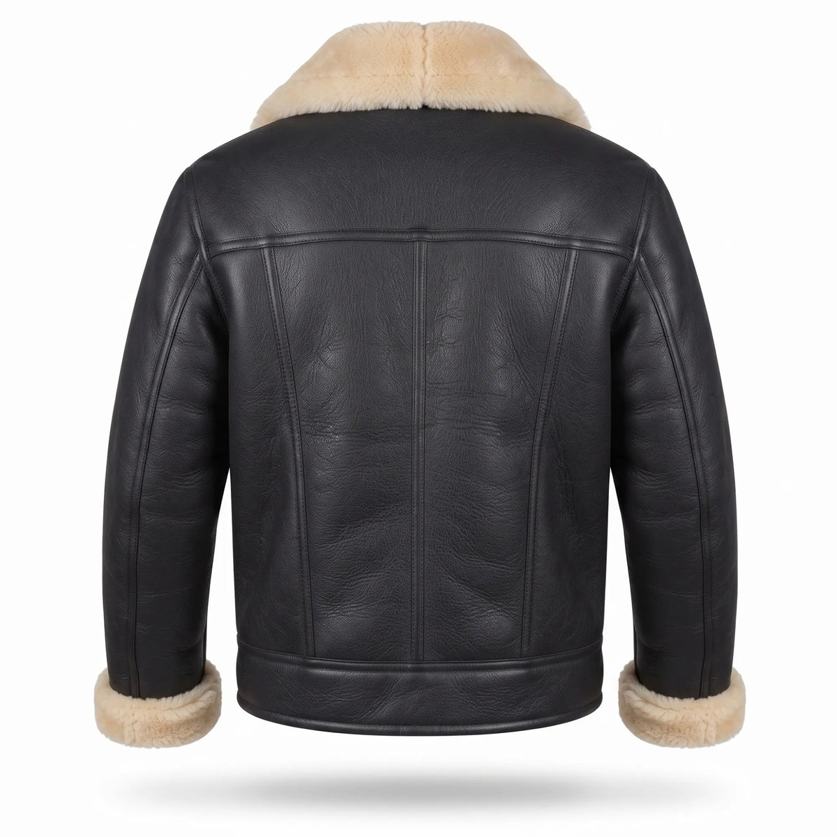 Men’s Sheepskin Shearling Fur Bomber B3/B17 Aviator Vintage Leather Biker Jacket