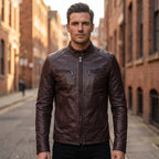 Four Pockets Sheepskin Leather Jacket