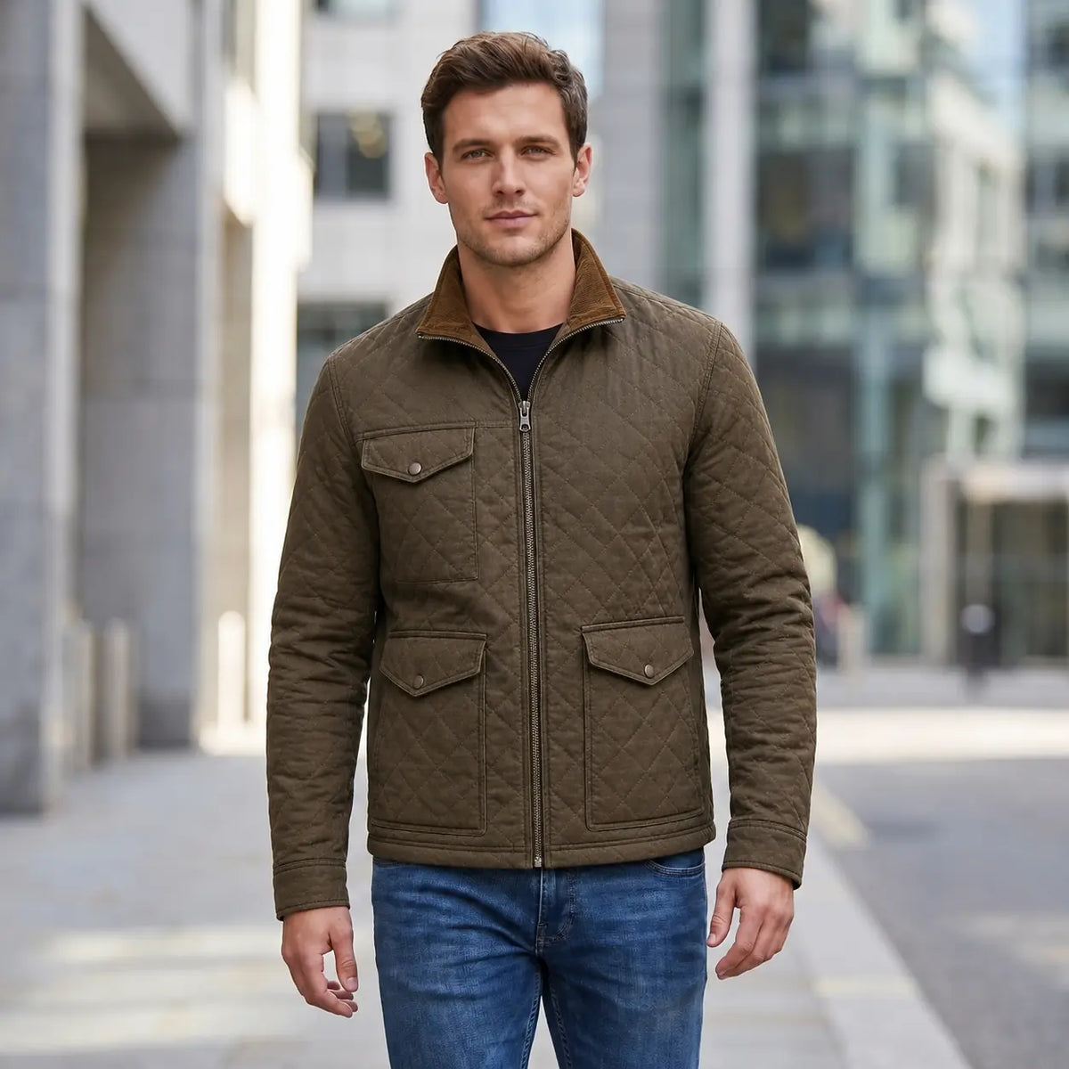 Custom Tailored Men’s Yellowstone John Dutton Cotton Jacket