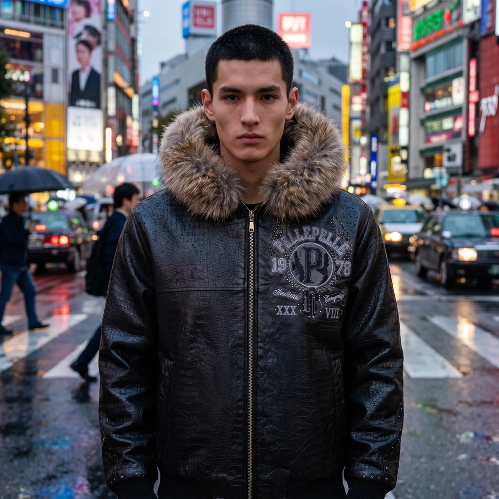 Custom Tailored Pelle Pelle World Tour 1978 Inspired Genuine Sheepskin Leather Jacket