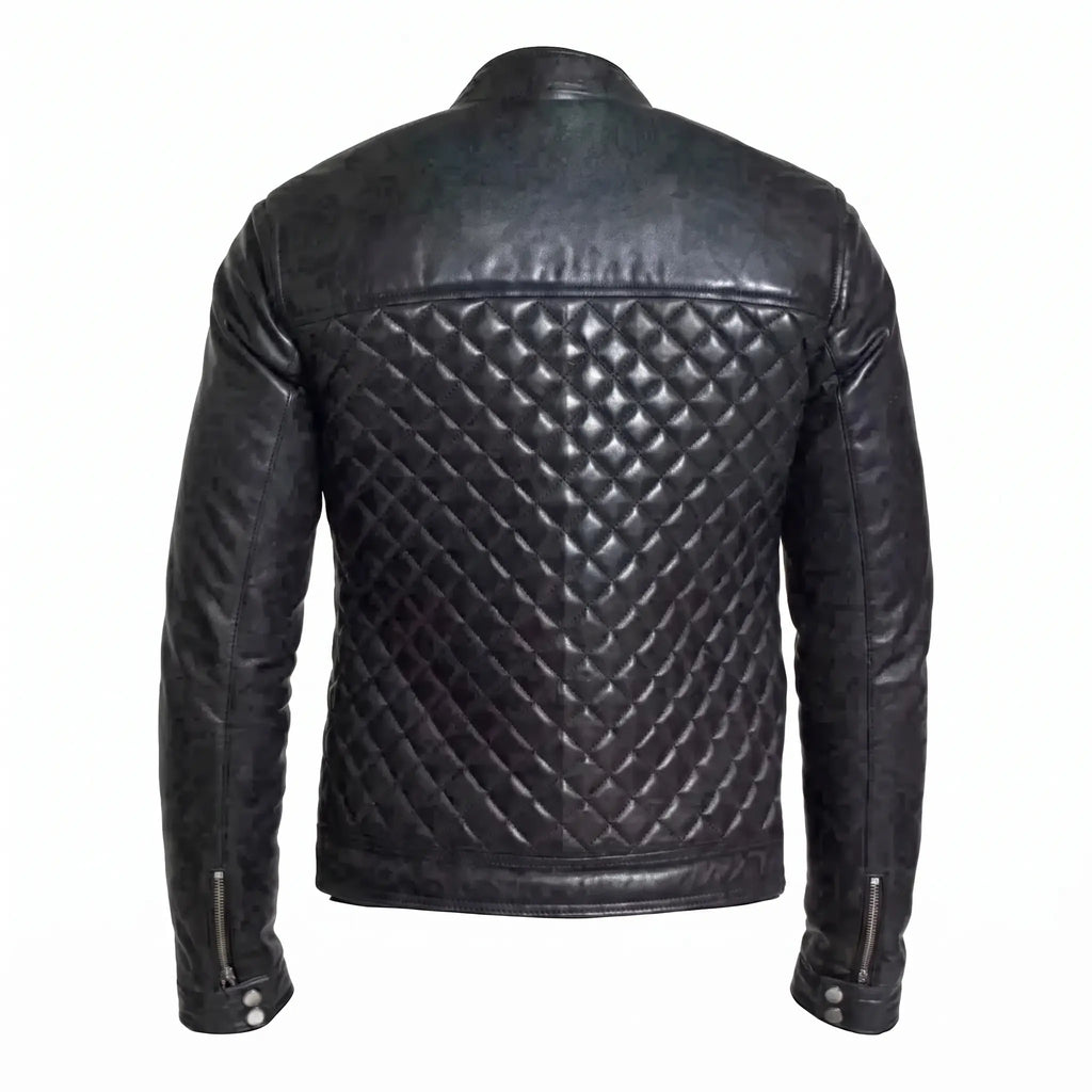 Custom Tailored Men’s Real Genuine Leather Biker Slim Fit Sleek Retro Jacket