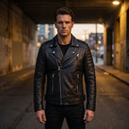 Men’s Black Leather Jacket – Motorcycle Jacket Men –Jacket Slim Fit Outwear